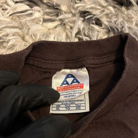 Vintage Firefighter Y2K Consumed Flame SYATP Size XL Brown 2003 T Shirt Fire - Picture 5 of 7